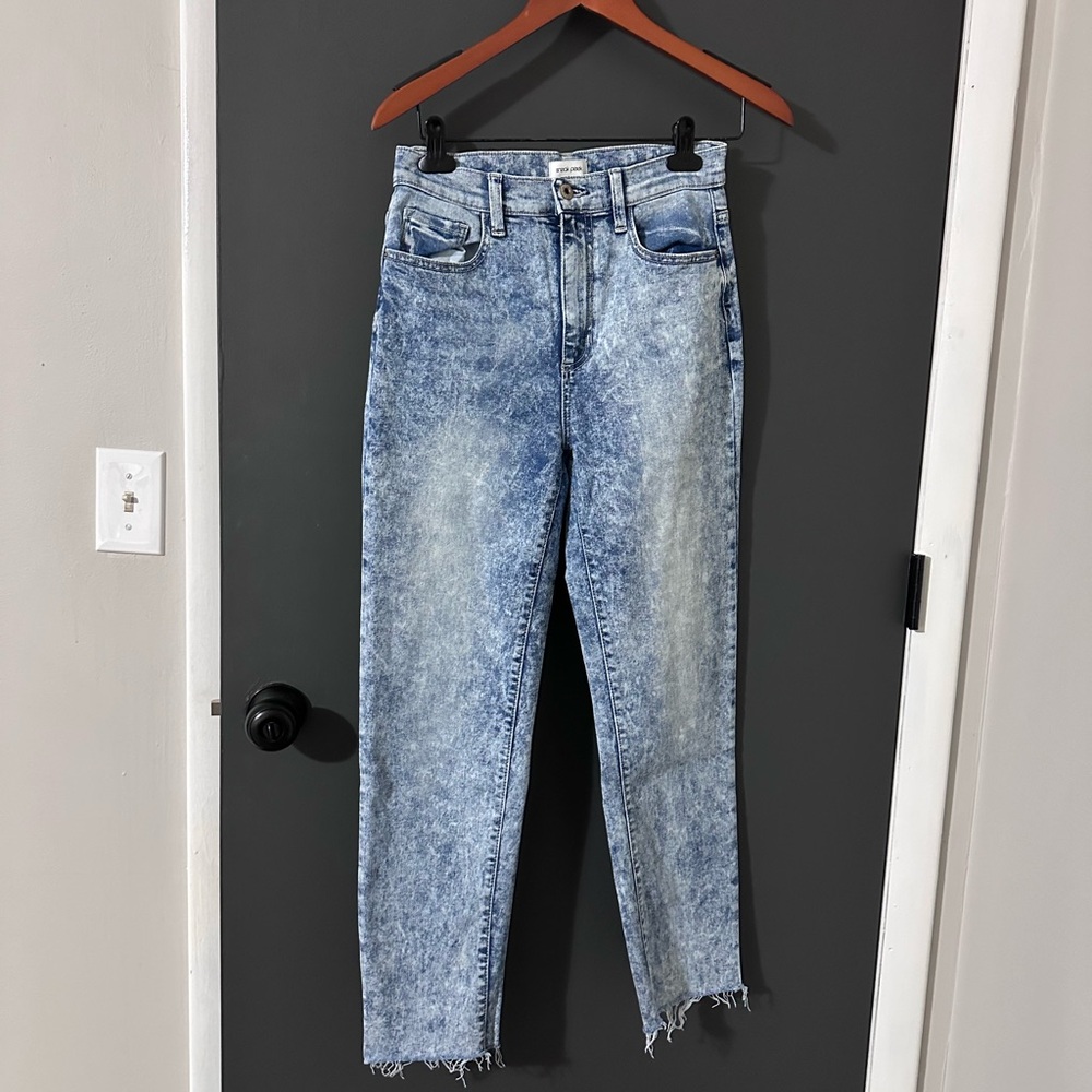 Women's Blue Acid Wash Jeans